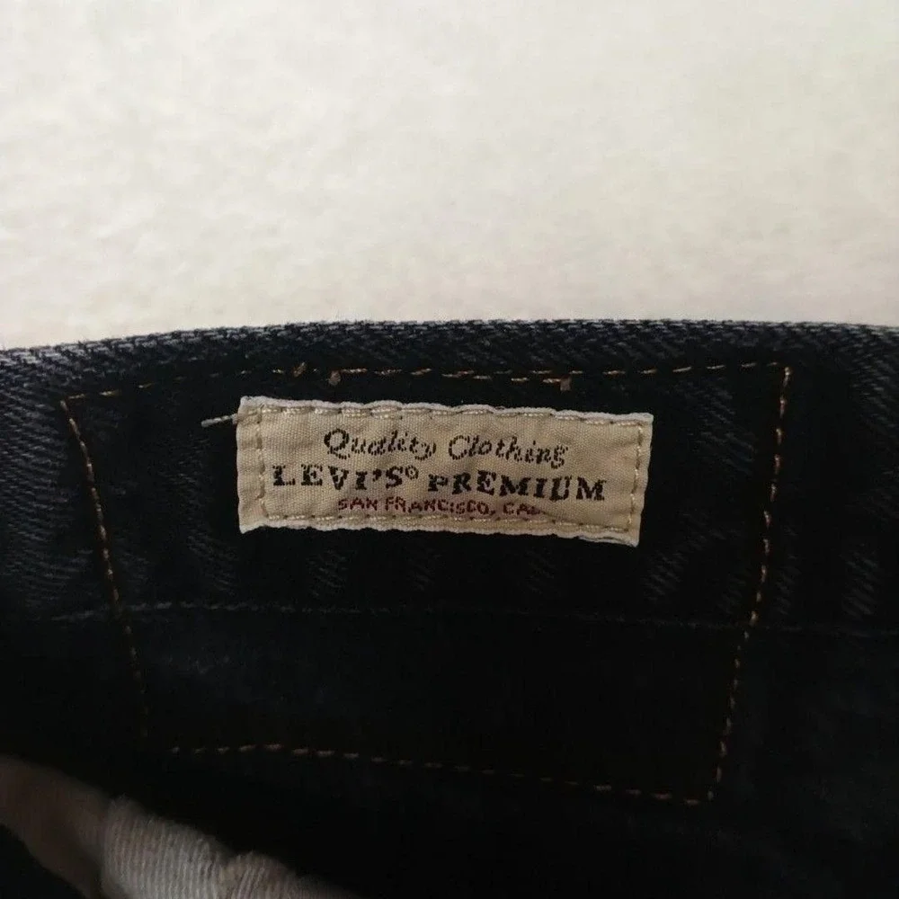 Levis 501 Premium 93 Jeans Mens 28x30 Black Straight Classic Button Fly School